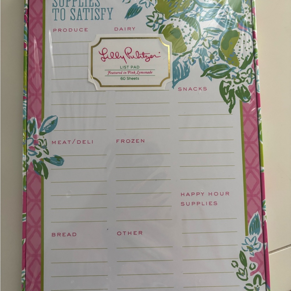 Lilly Pulitzer Floral List Pad